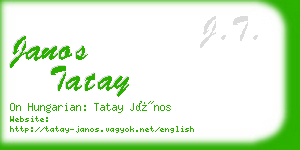 janos tatay business card